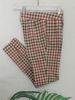 Free People Pants in Mustard, Burgundy, Gray & Navy Plaid
